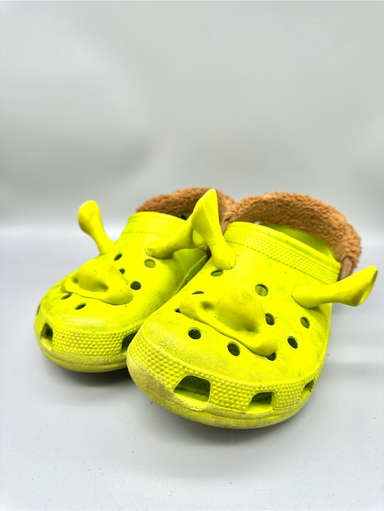 CROCS Other - Crocs Classic Clog Shrek Lime Green Kids Size J6 Ogre Ears Nose Jibbitz Shoes